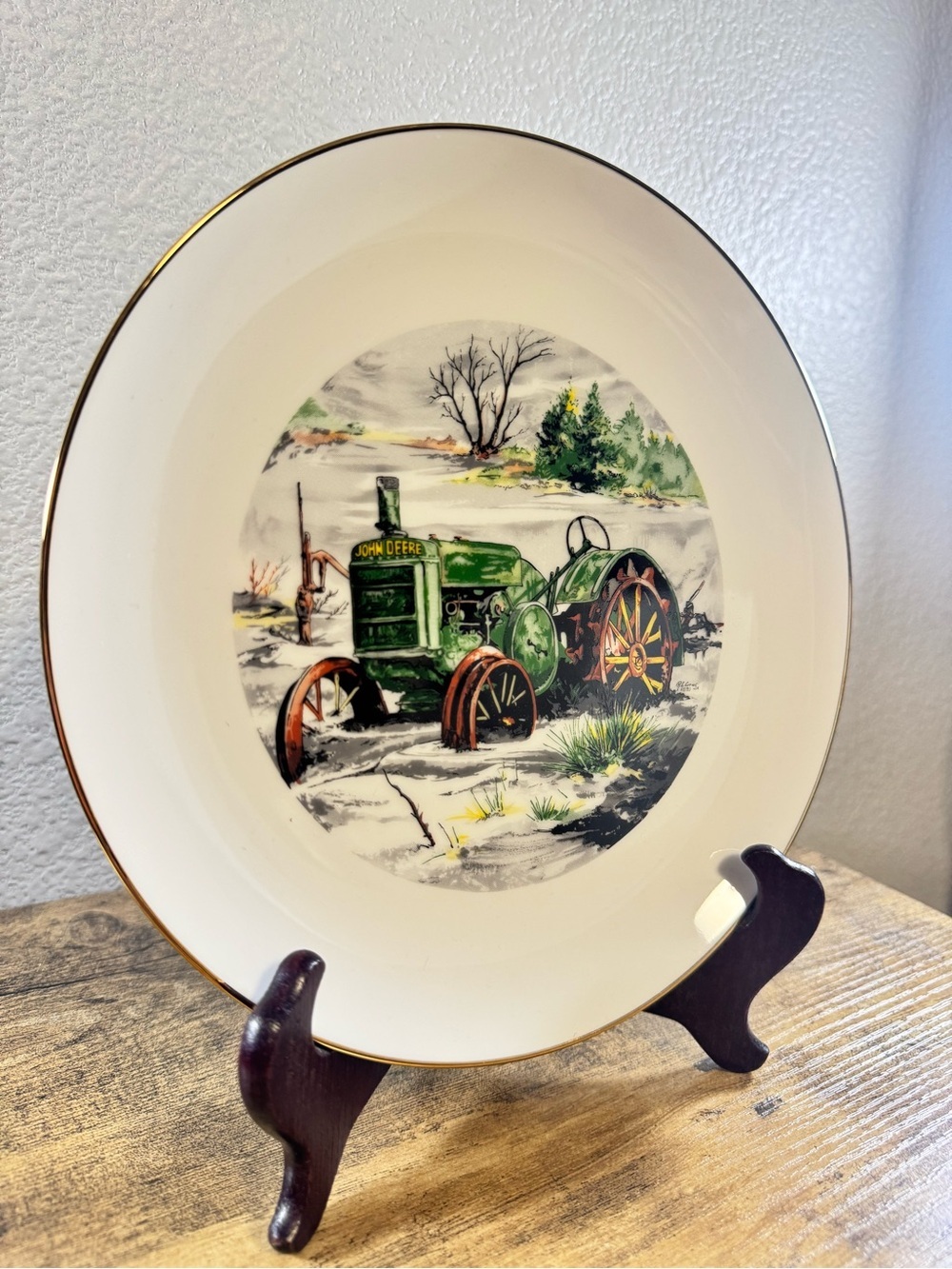John Deere “Snowbound” Collector Plate 1984 Raymond L. Crowe Limited Edition - Picture 5 of 10